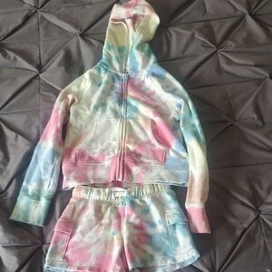 SO Vibrant Tie-Dye Loungewear Set Girls Size 6